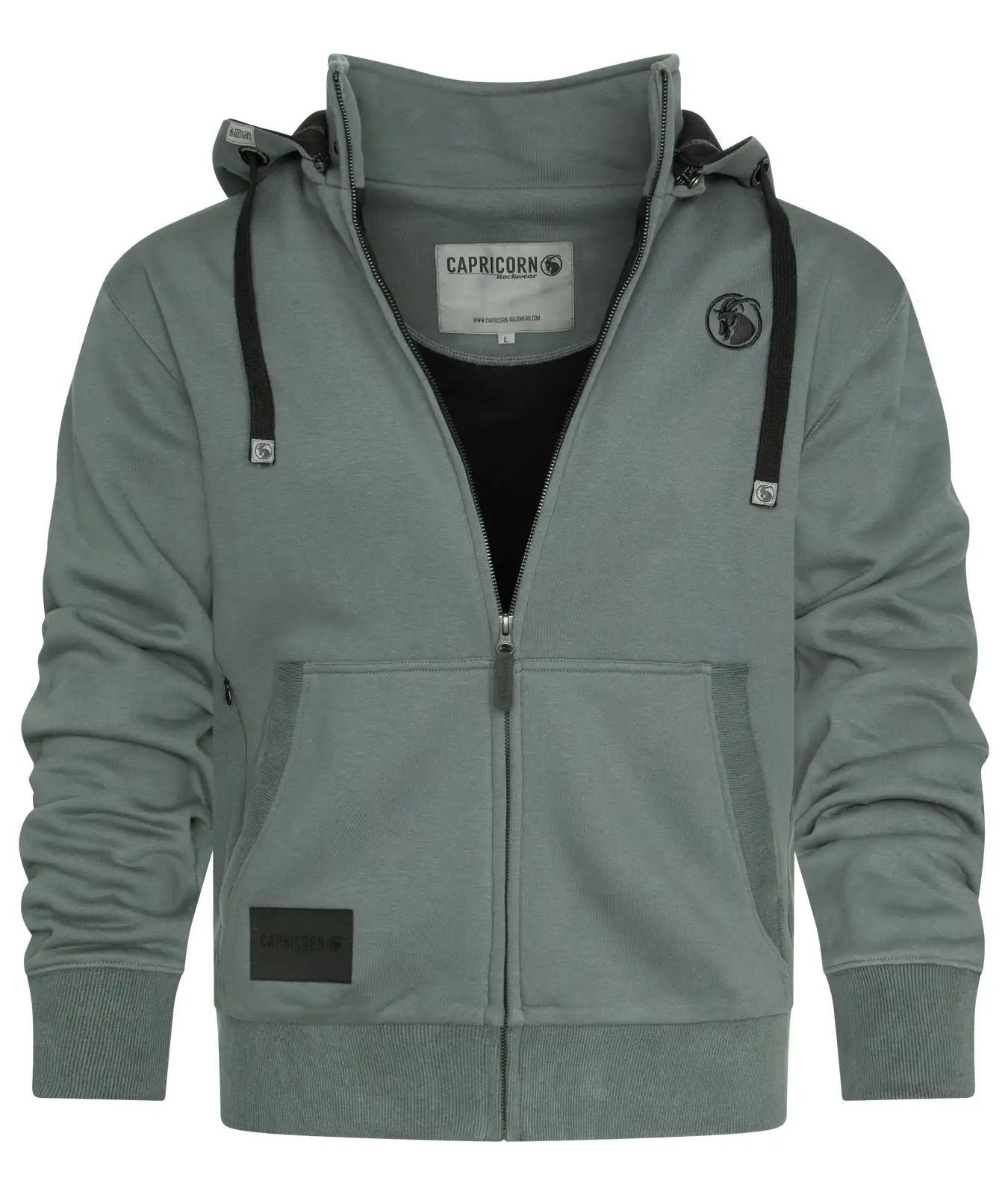 Kapuzenjacke grau/schwarz