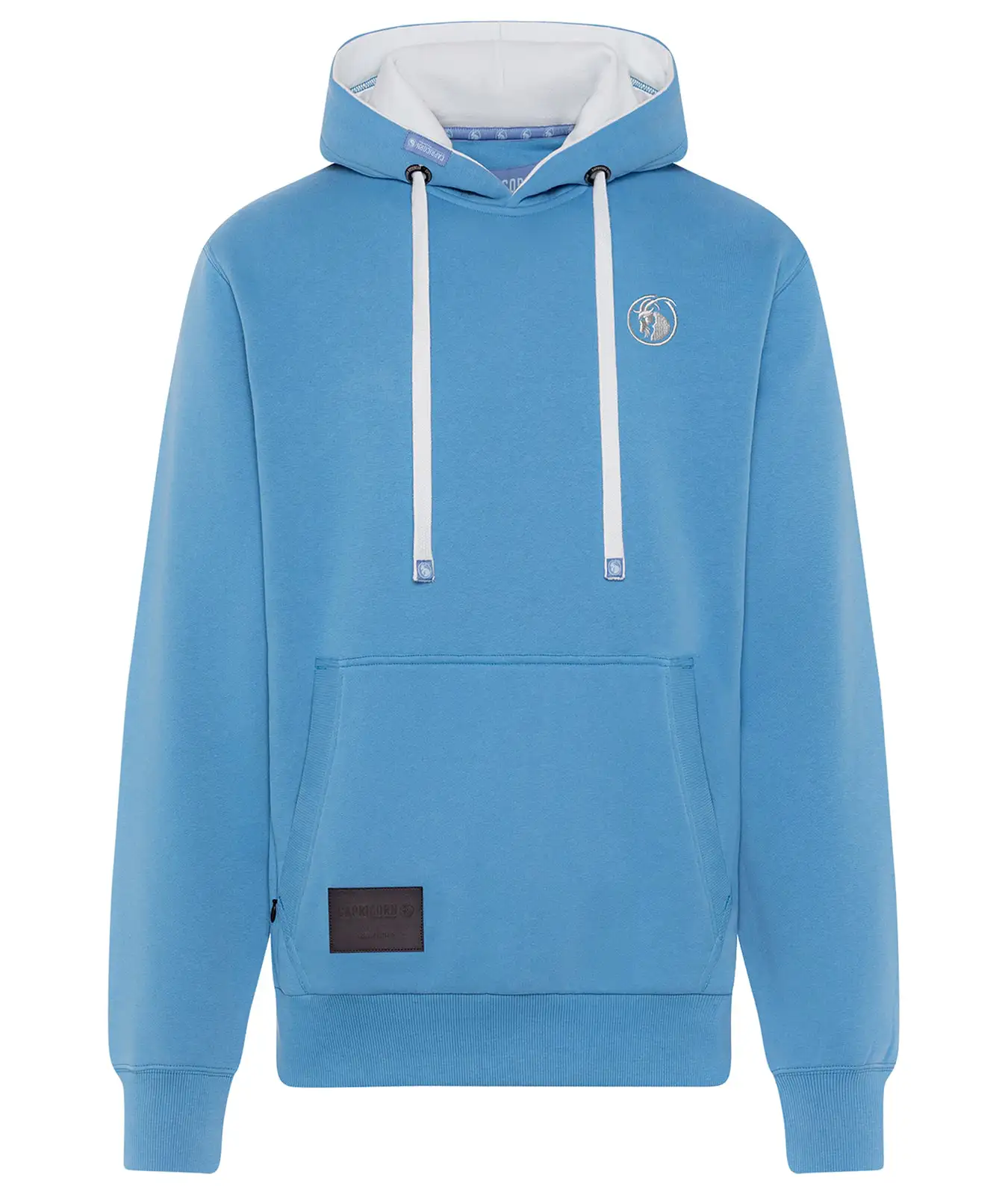 Hoodie hellblau Vorderansicht
