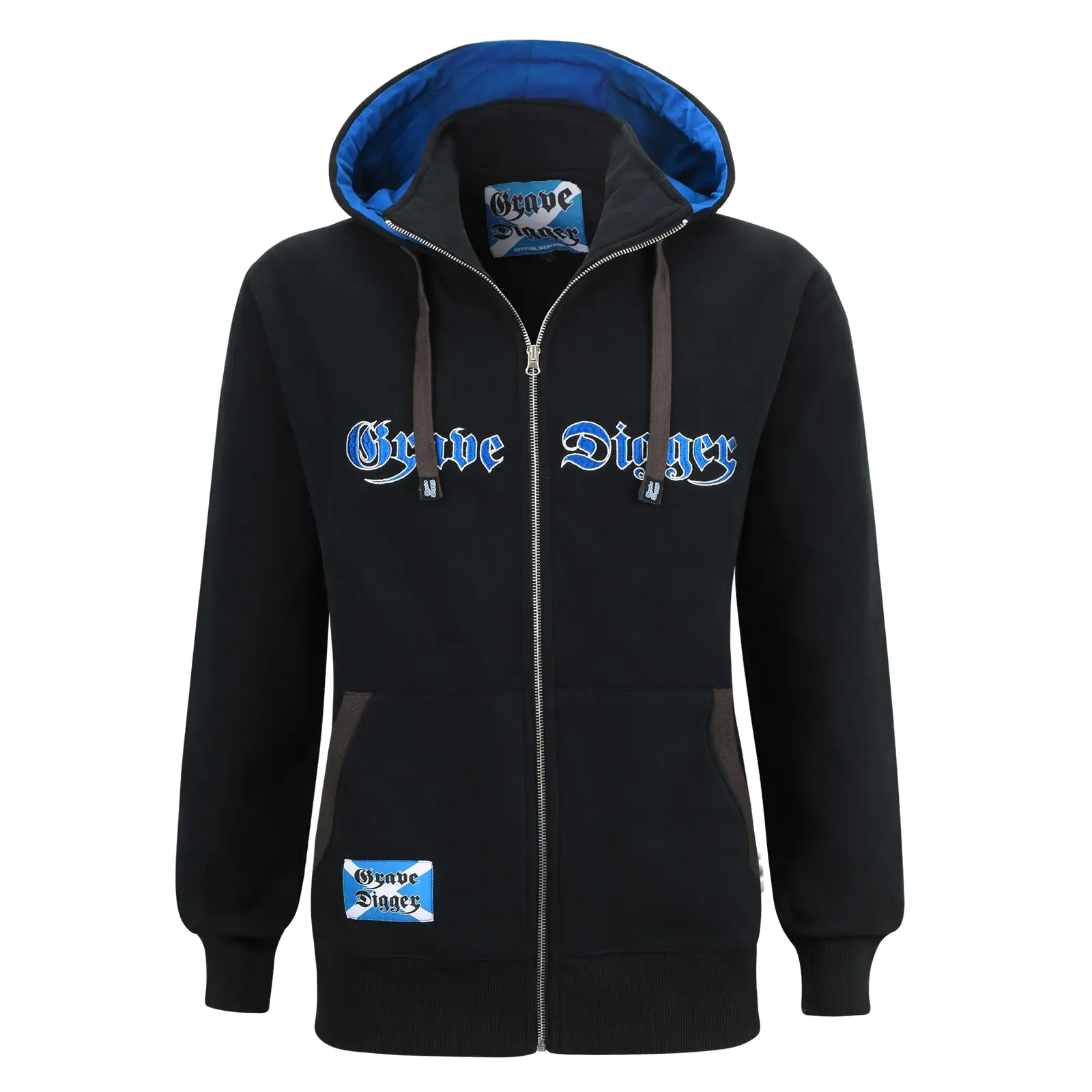Grave Digger Kapuzenjacke mit Logo stick über der Brust