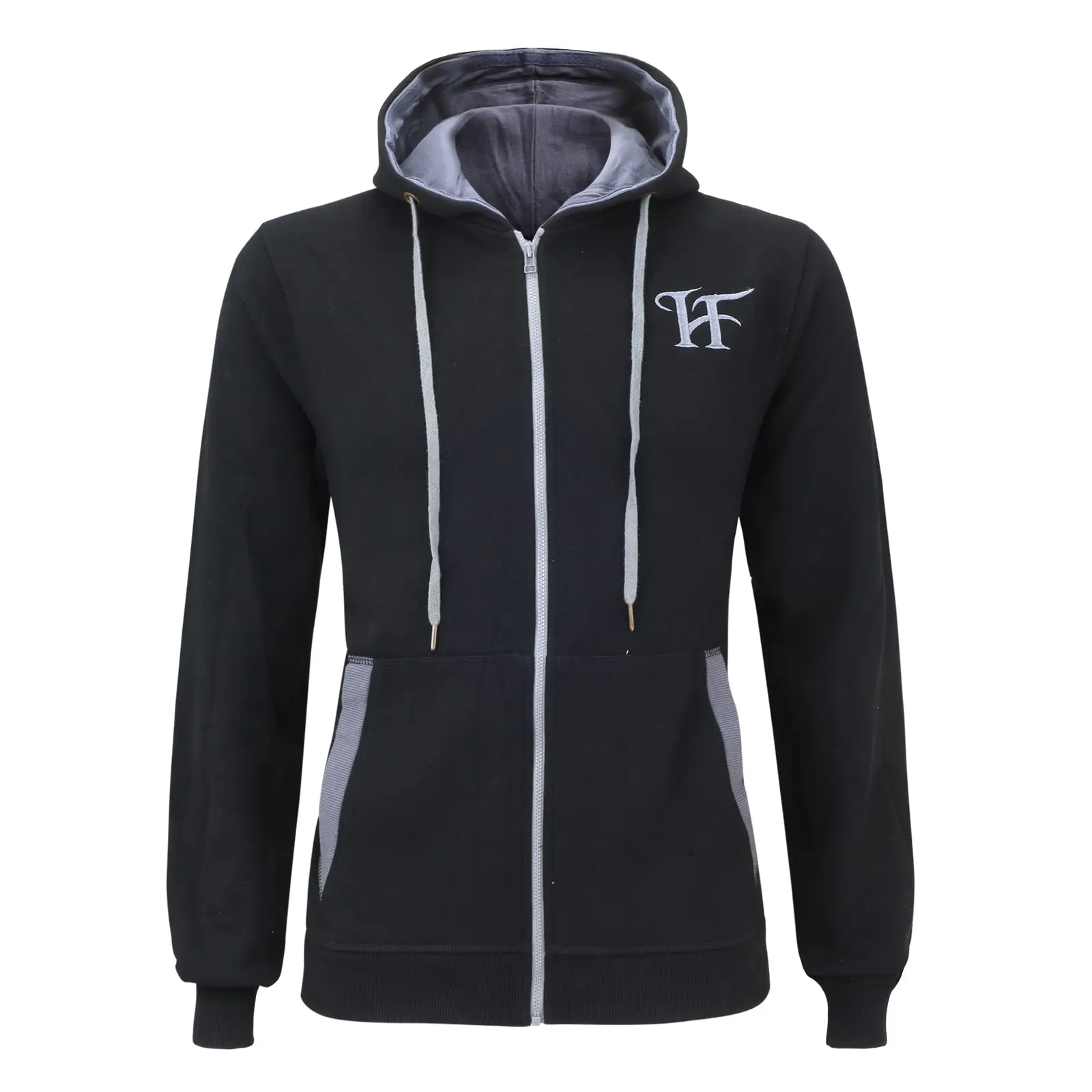 Hammerfall kapuzenjacke mit HF Logo auf Brust gestickt