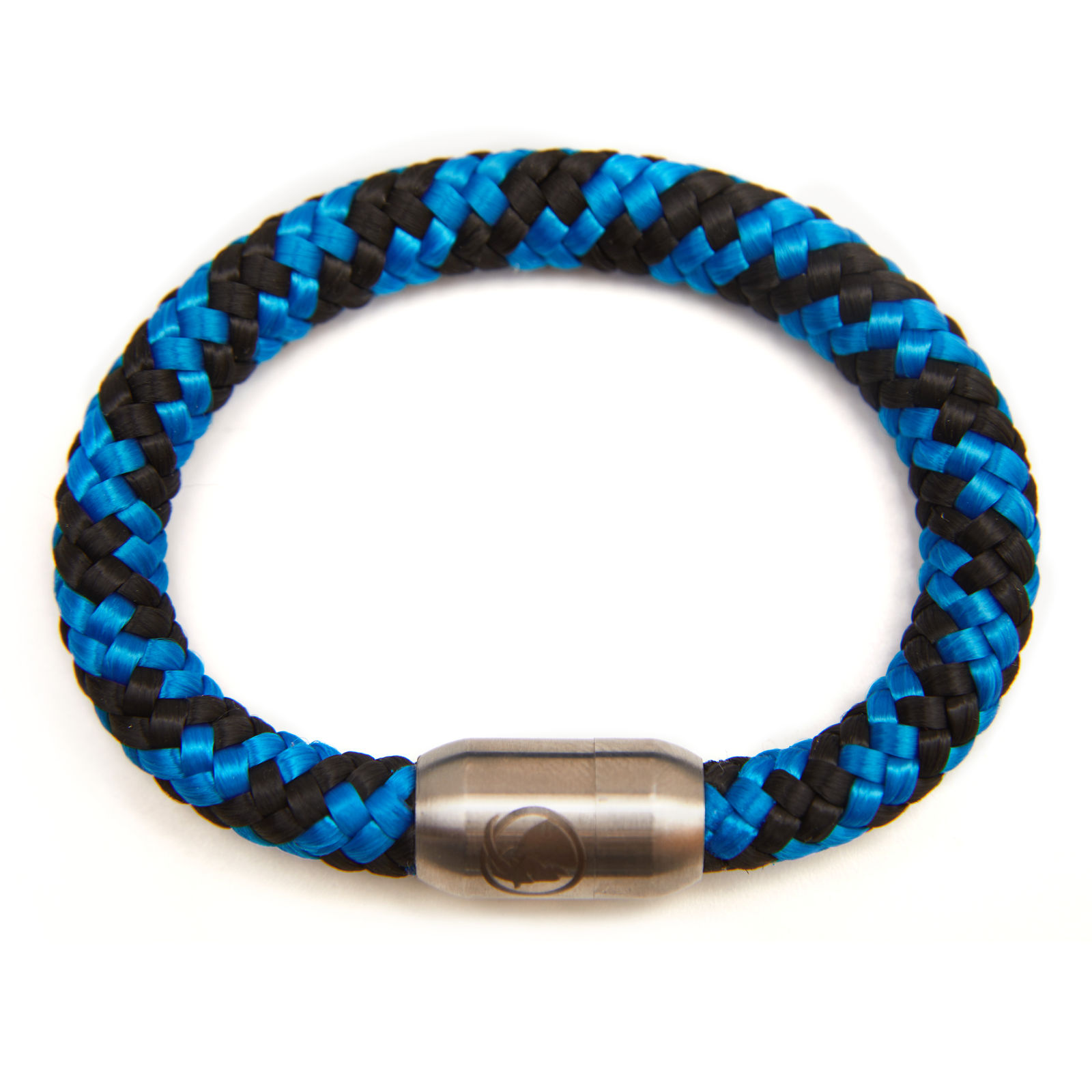 blaschwarzes Arband aus Tau mit Magnetverschluss, Ansicht von oben