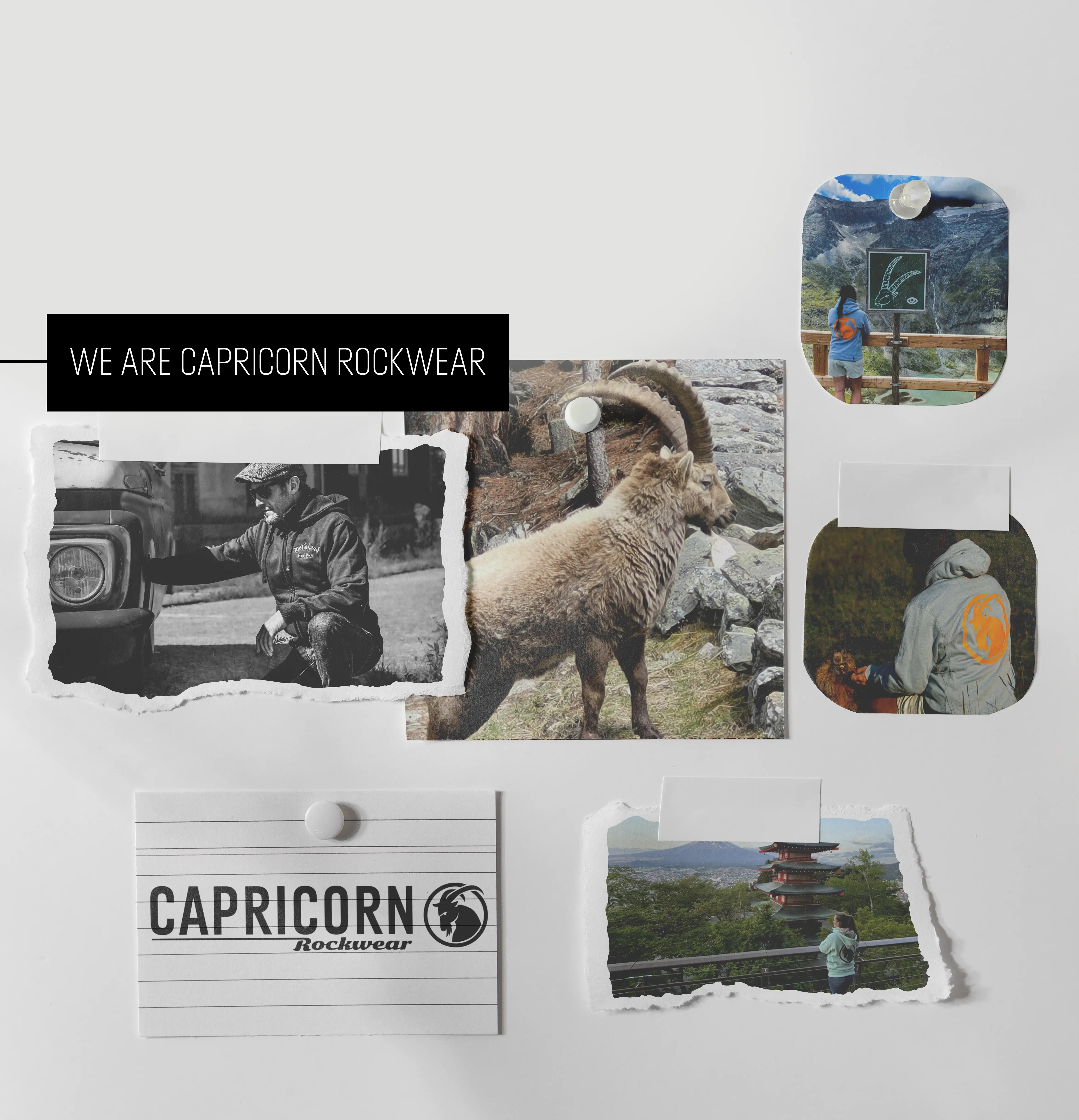 Collage aus verschiedenen Bildern, die die Geschichte der Marke wiederspiegeln