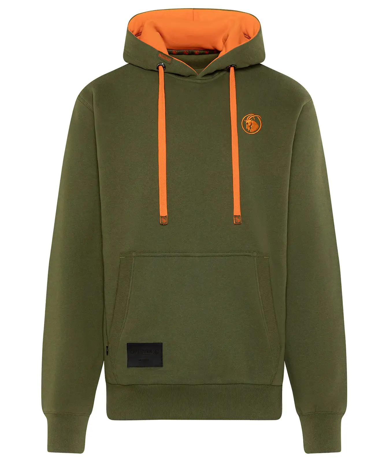 Hoodie olivgrün mit Smartphone Tasche