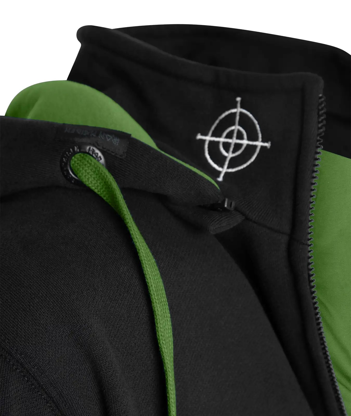 Kapuzenjacke Iron Maiden Aces High Kragenstick im Detail