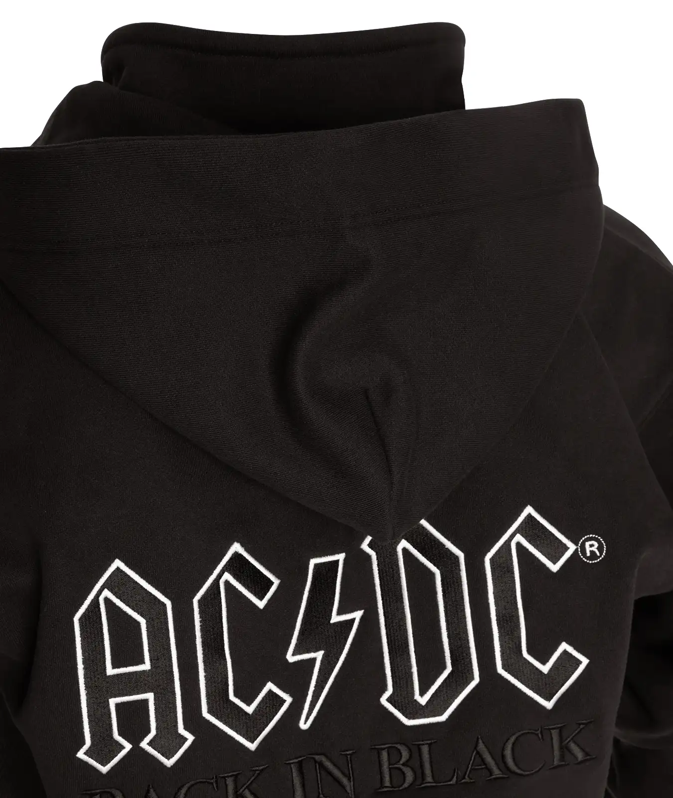 Kapuzenjacke AC/DC Back in Black Rückenstick Detail