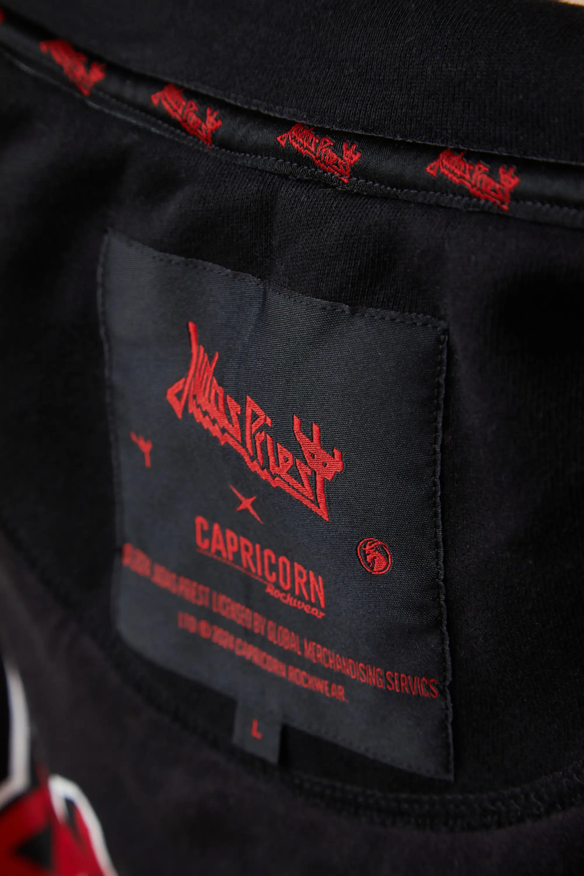 Judas Priest Kapuzenjacke, Nackenlabelmit Nackenband Detail